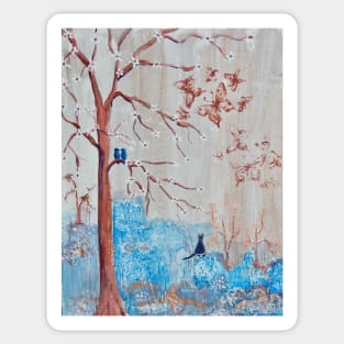 Birds in the Blossom Tree Sticker